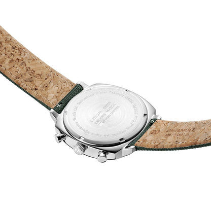 Mondaine Grand Cushion MSL.41460.LF.SET Herrenuhr Grün • Saphirglas • Quarz-Chronograph, Bild 9