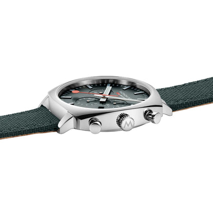 Mondaine Grand Cushion MSL.41460.LF.SET Herrenuhr Grün • Saphirglas • Quarz-Chronograph, Bild 6