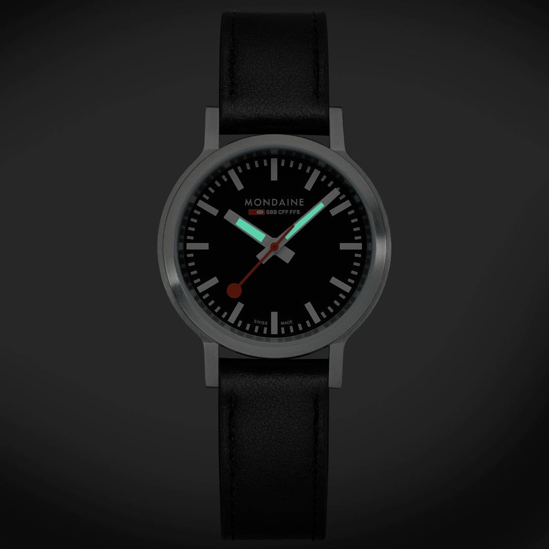 Mondaine Stop2go MST.34020.LBV.SET Damenuhr Schwarz • Saphirglas • Swiss Made Quarzwerk, Bild 2