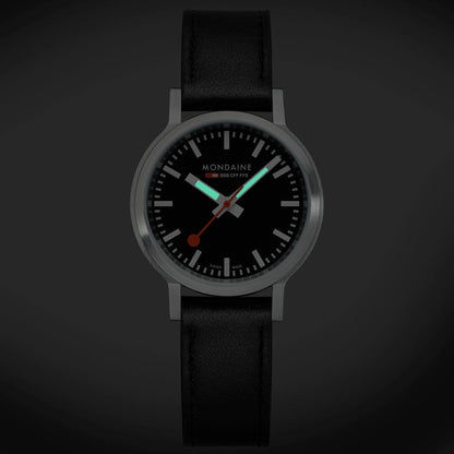 Mondaine Stop2go MST.34020.LBV.SET Damenuhr Schwarz • Saphirglas • Swiss Made Quarzwerk, Bild 2