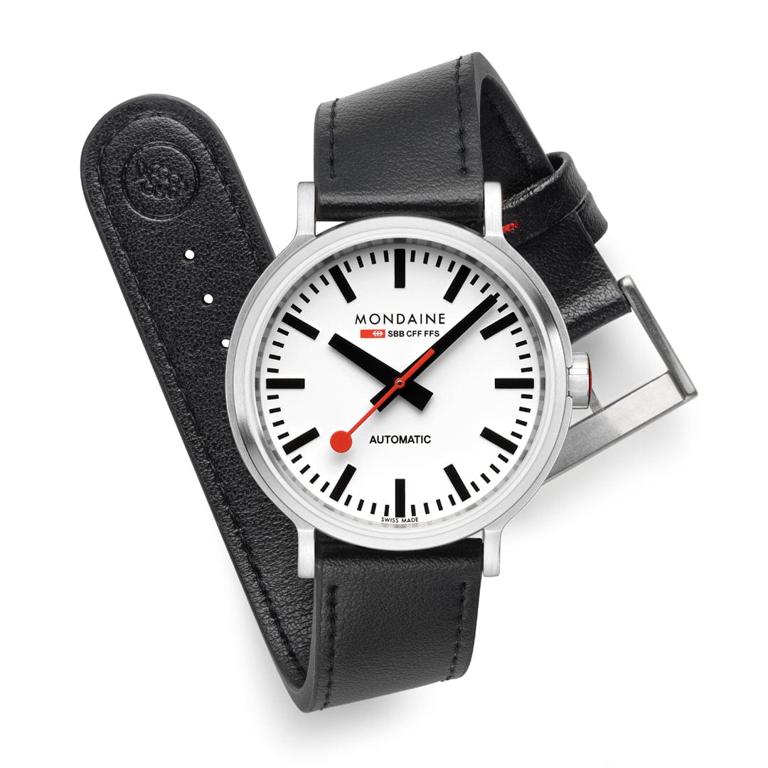 Mondaine Original MST.4161B.LBV Herrenuhr Schwarz • Automatikwerk Sellita SW200-1 • Saphirglas, Bild 8