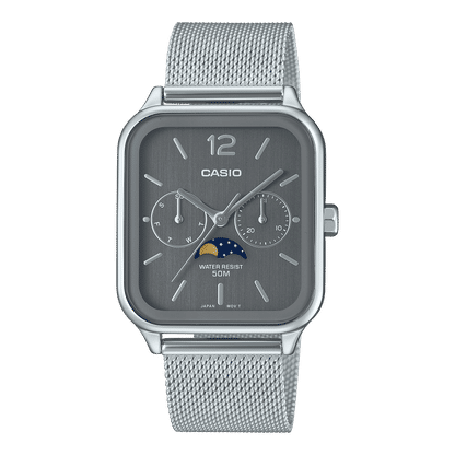Casio MTP-M305M-8AVER Timeless Collection Herrenuhr Silber • Mondphase • Mineralglas, Bild 2