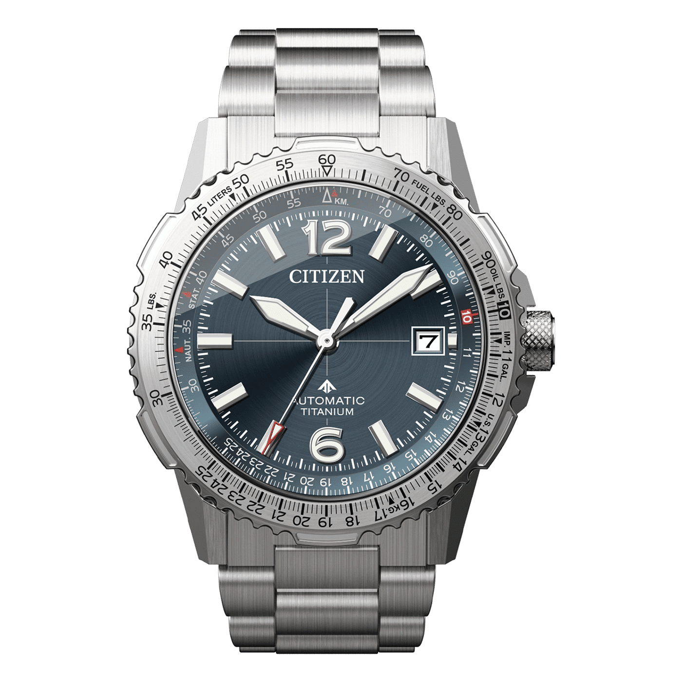 Citizen Promaster Sky Navihawk Herrenarmbanduhr mit blauem Zifferblatt und Titanband
