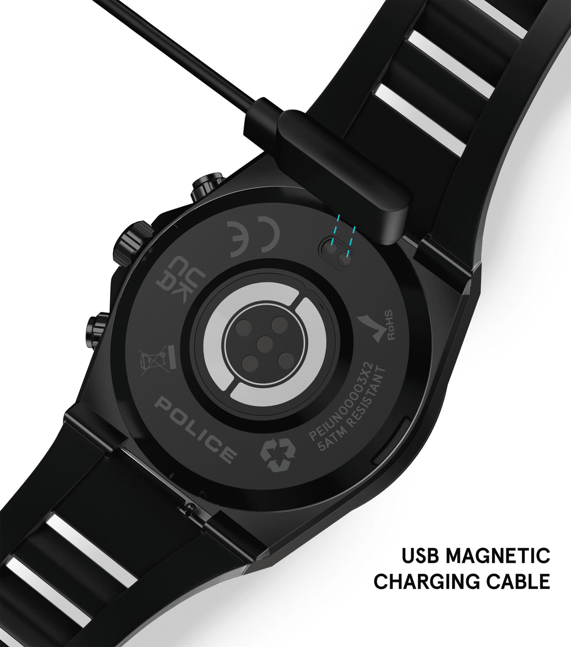 Police My.Avatar 2.0 PEIUN00003X2 Herren Smartwatch Schwarz/Rot • AMOLED-Display • Wechselbare Armbänder, Bild 6