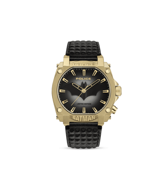 Police Forever Batman PEWGD0022602 Herrenuhr Schwarz/Gold • Limitierte Edition • Hintergrundbeleuchtung
