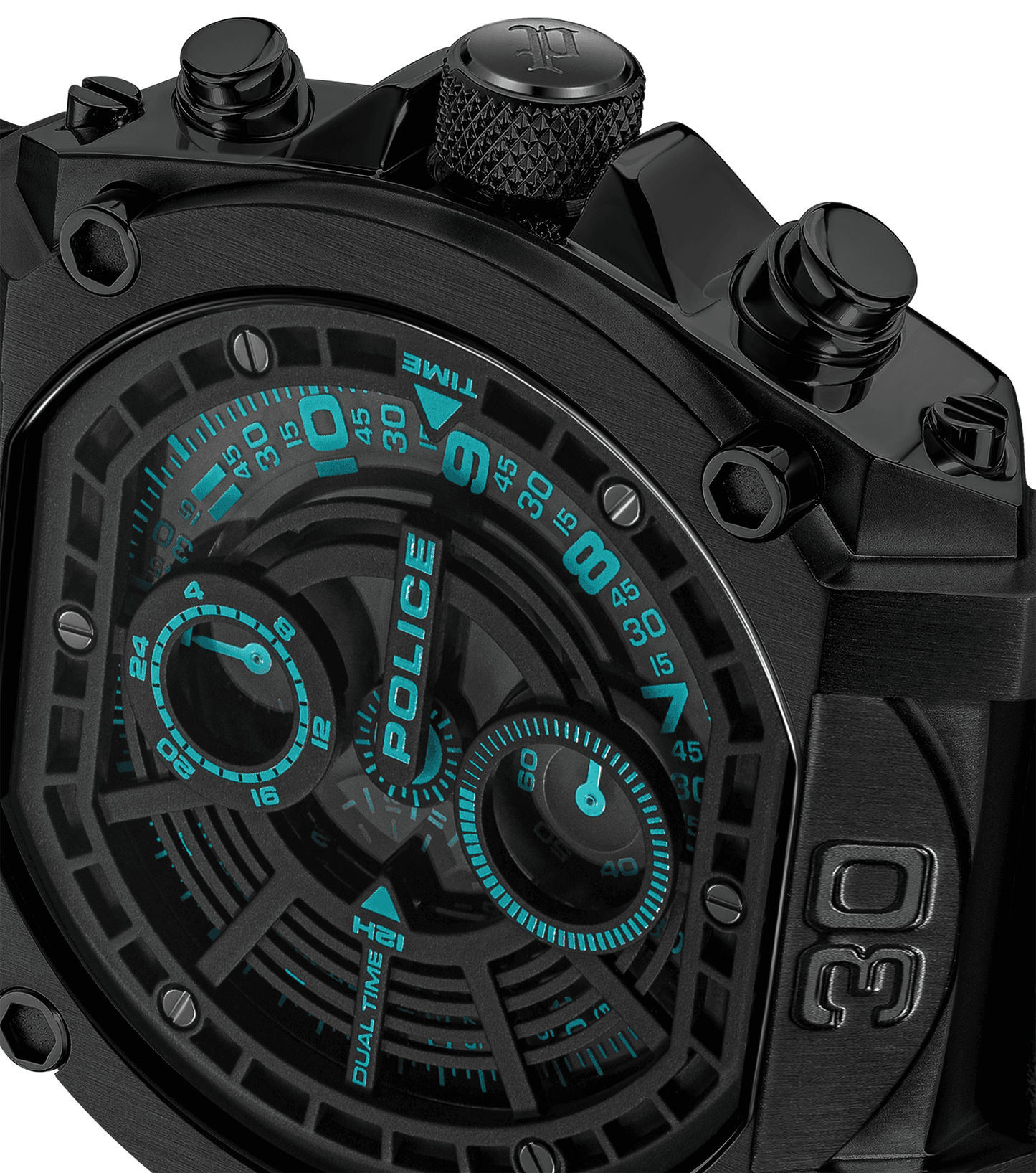 Police Norwood PEWGF0040001 Herren • Chronograph • Schwarzes Lederarmband, Bild 4