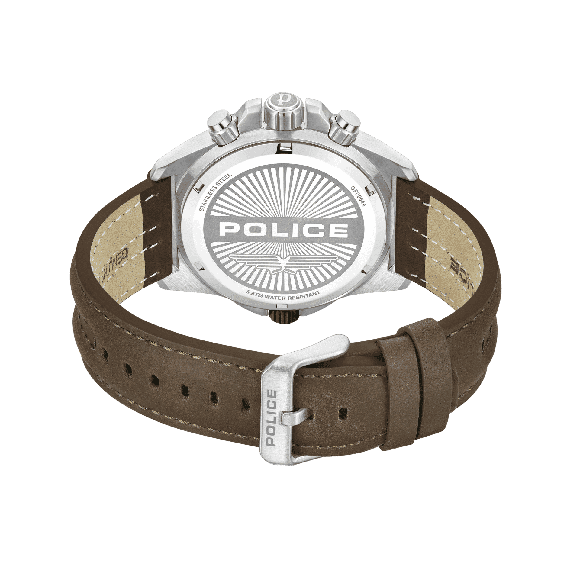 Police Electrical PEWGF0054501 Herrenuhr Braun • Multifunktion • Lederarmband, Bild 3