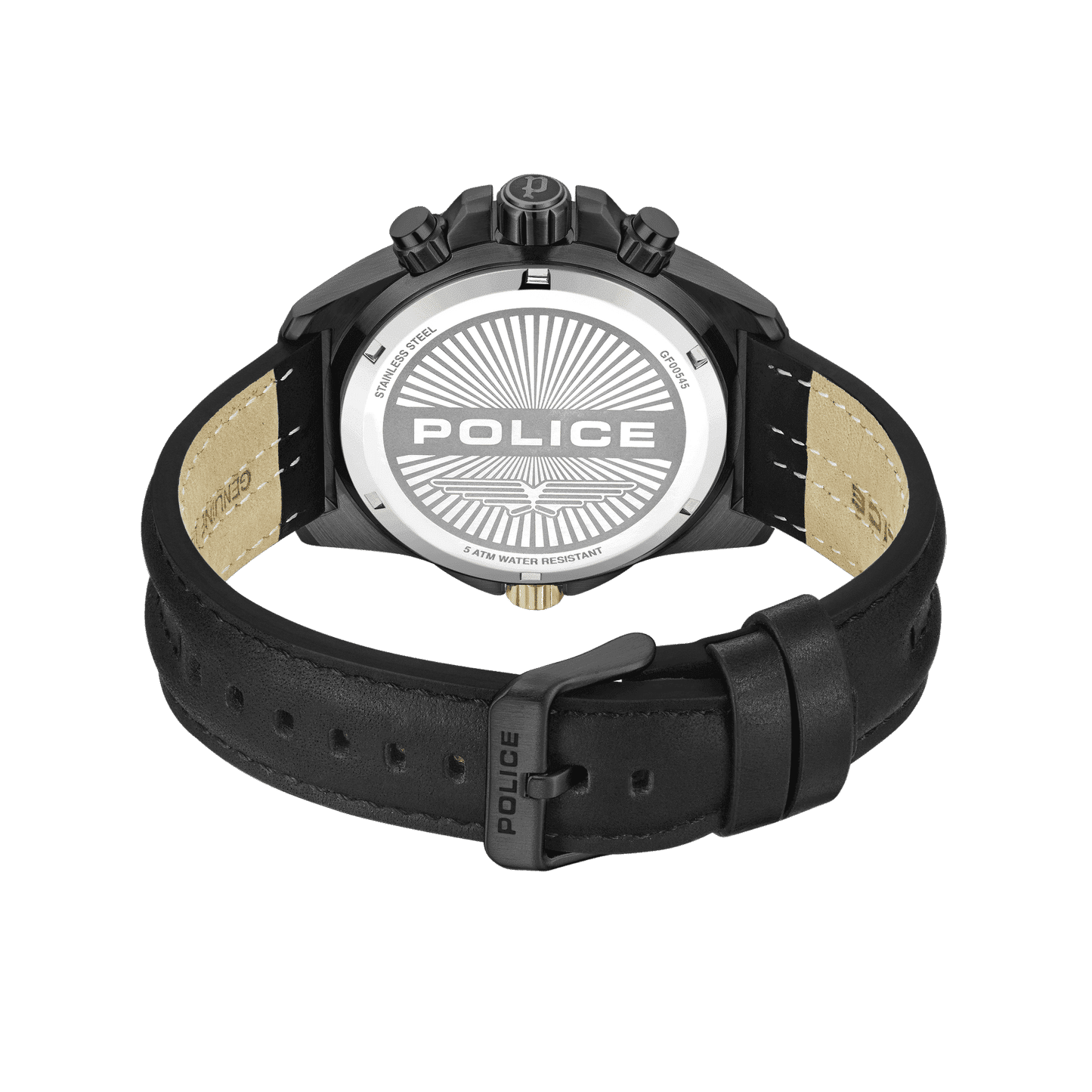 Police Electrical PEWGF0054503 Herrenuhr Schwarz • Multifunktion • Lederband, Bild 3