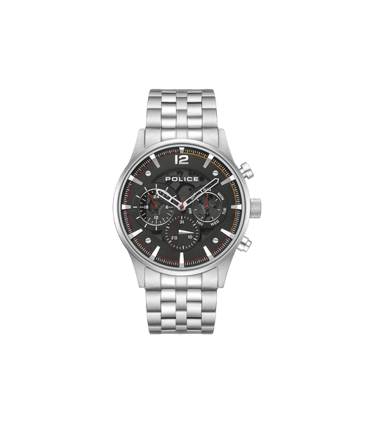 Police Driver II PEWGK0040205 Herrenuhr Silber • Multifunktionswerk • Edelstahlarmband