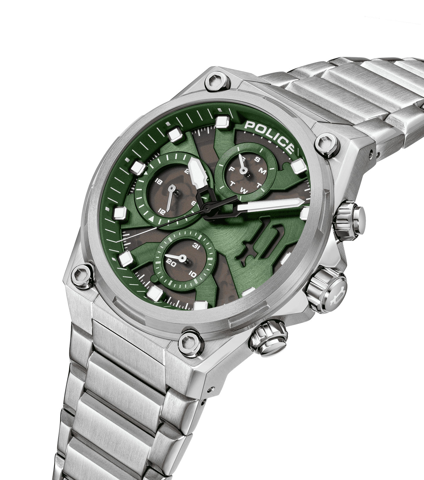 Police Airflow PEWGK2239104 Herrenuhr Silber • Multifunktionswerk • Industriedesign, Bild 2