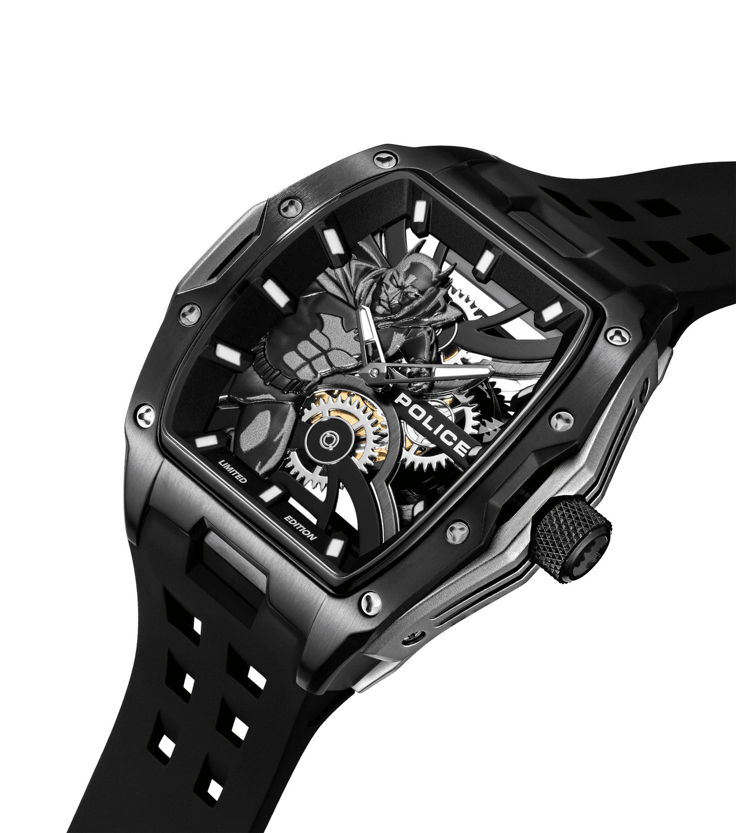 Police Gotham PEWGM0075301 Herrenuhr Schwarz • Limitierte Edition • Batman-Zifferblatt, Bild 2