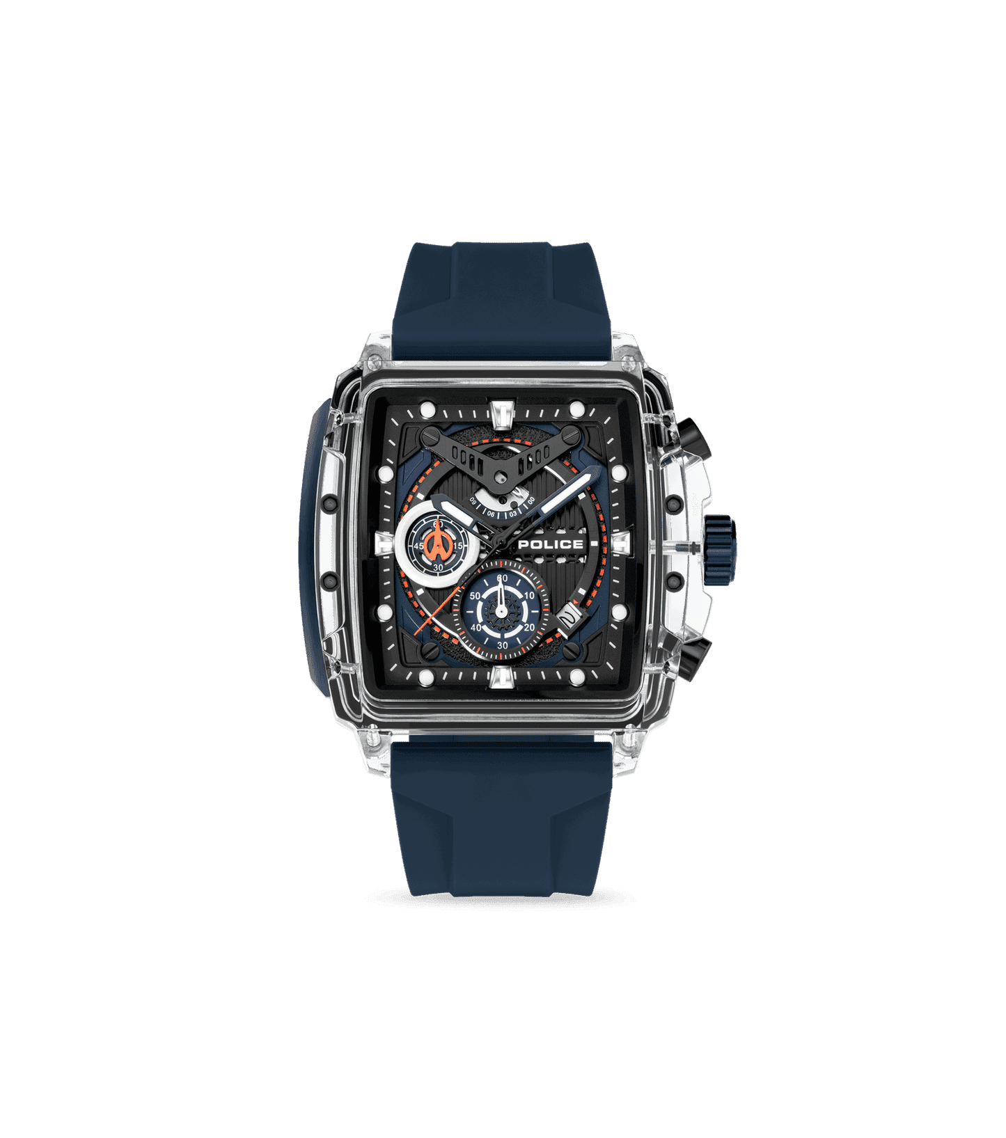 Police Clout PEWGO0052401-SET Herrenuhr Transparent • Quarz-Chronograph • 4-Armband-Set, Bild 4