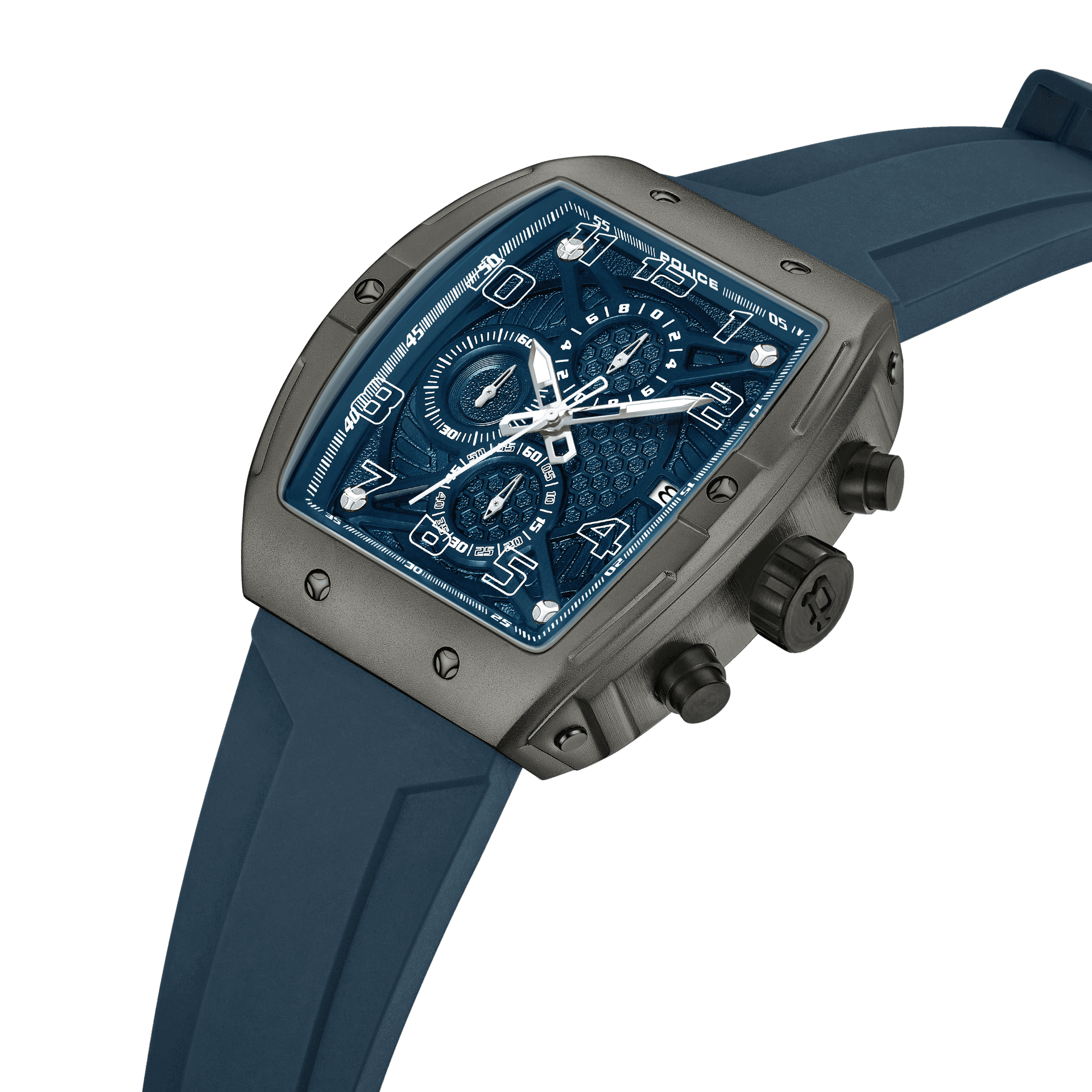 Police Coswig PEWGO0063102 Herrenuhr Blau • Quarz-Chronograph • Leichtmetallgehäuse mit IP-Beschichtung, Bild 2