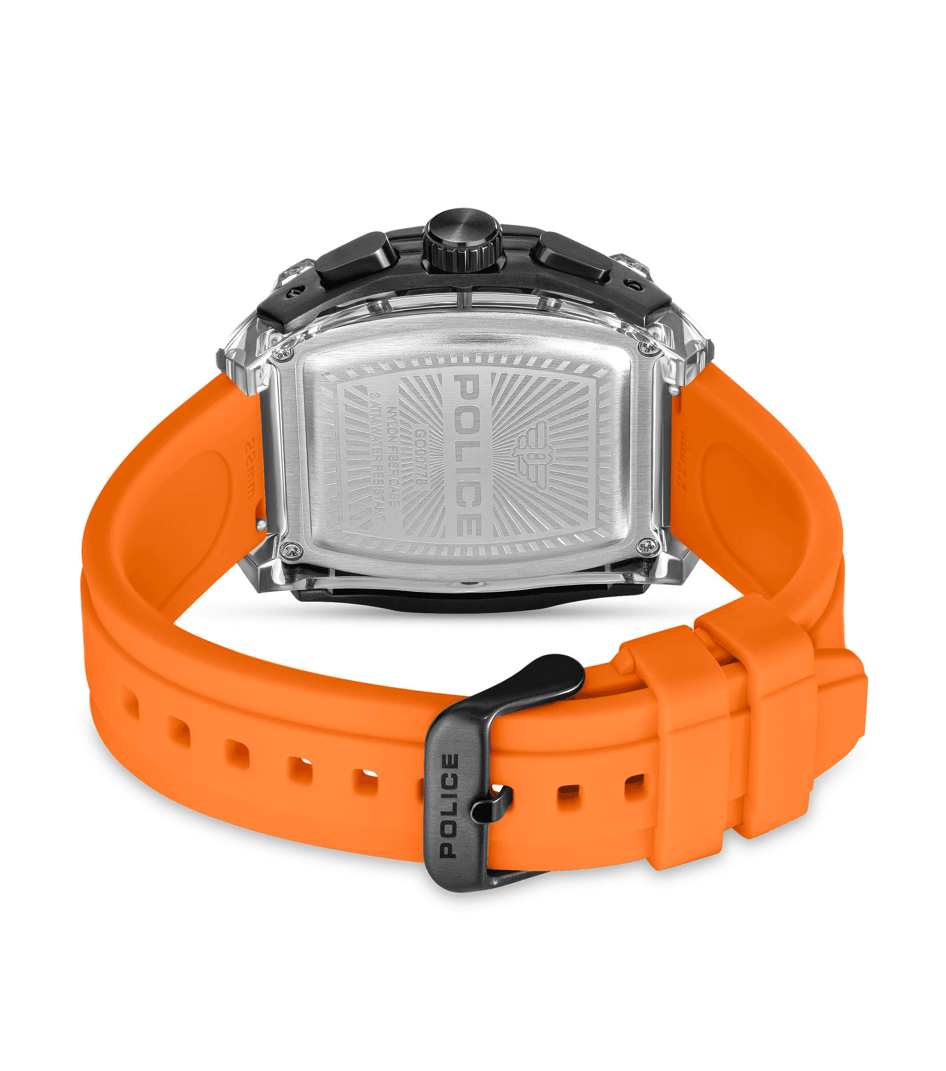 Police Clout Tank PEWGO00778X2 Herrenuhr Schwarz • Quarz-Chronograph • Set mit 4 Armbändern, Bild 7
