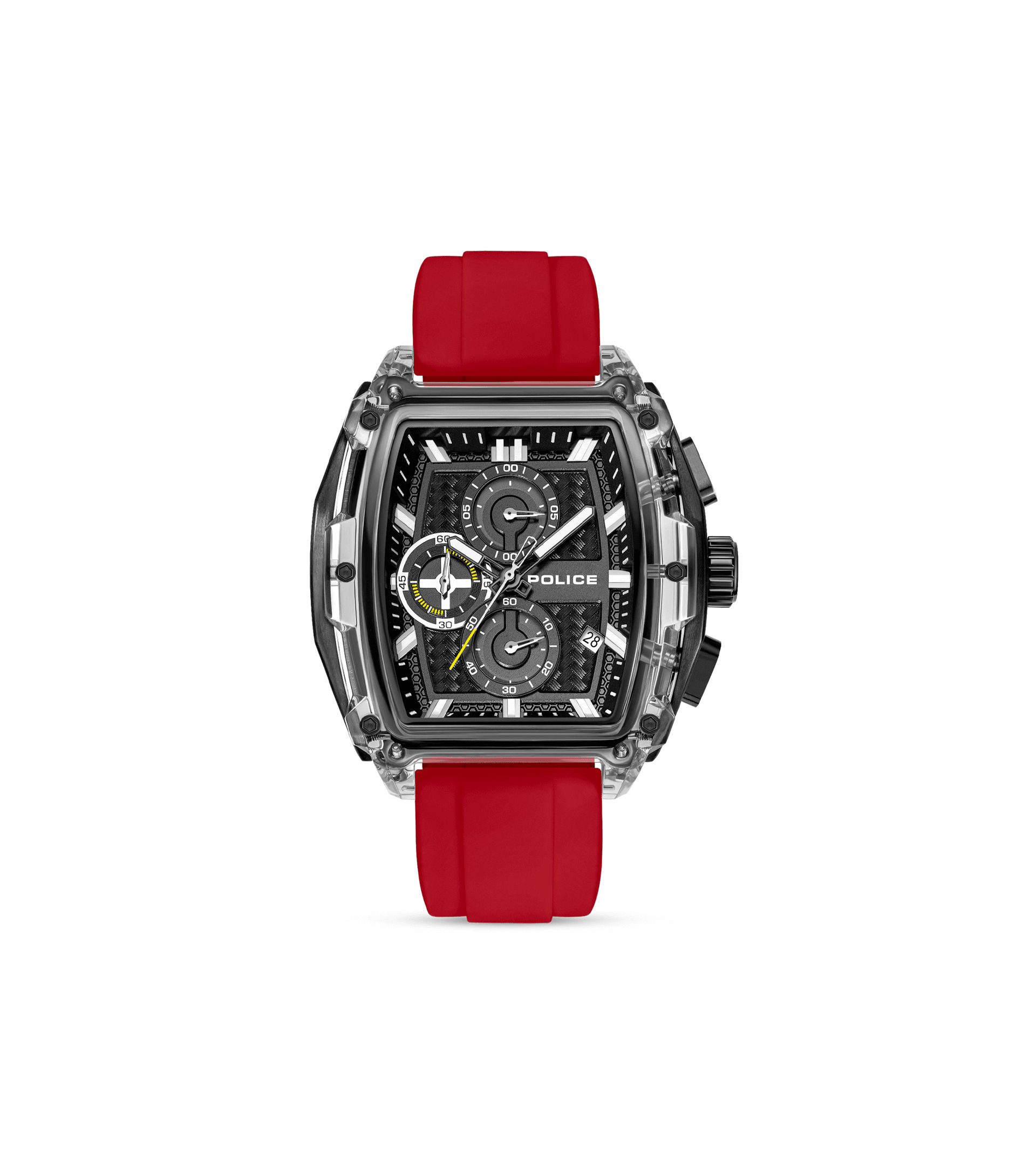 Police Clout Tank PEWGO00778X2 Herrenuhr Schwarz • Quarz-Chronograph • Set mit 4 Armbändern, Bild 8