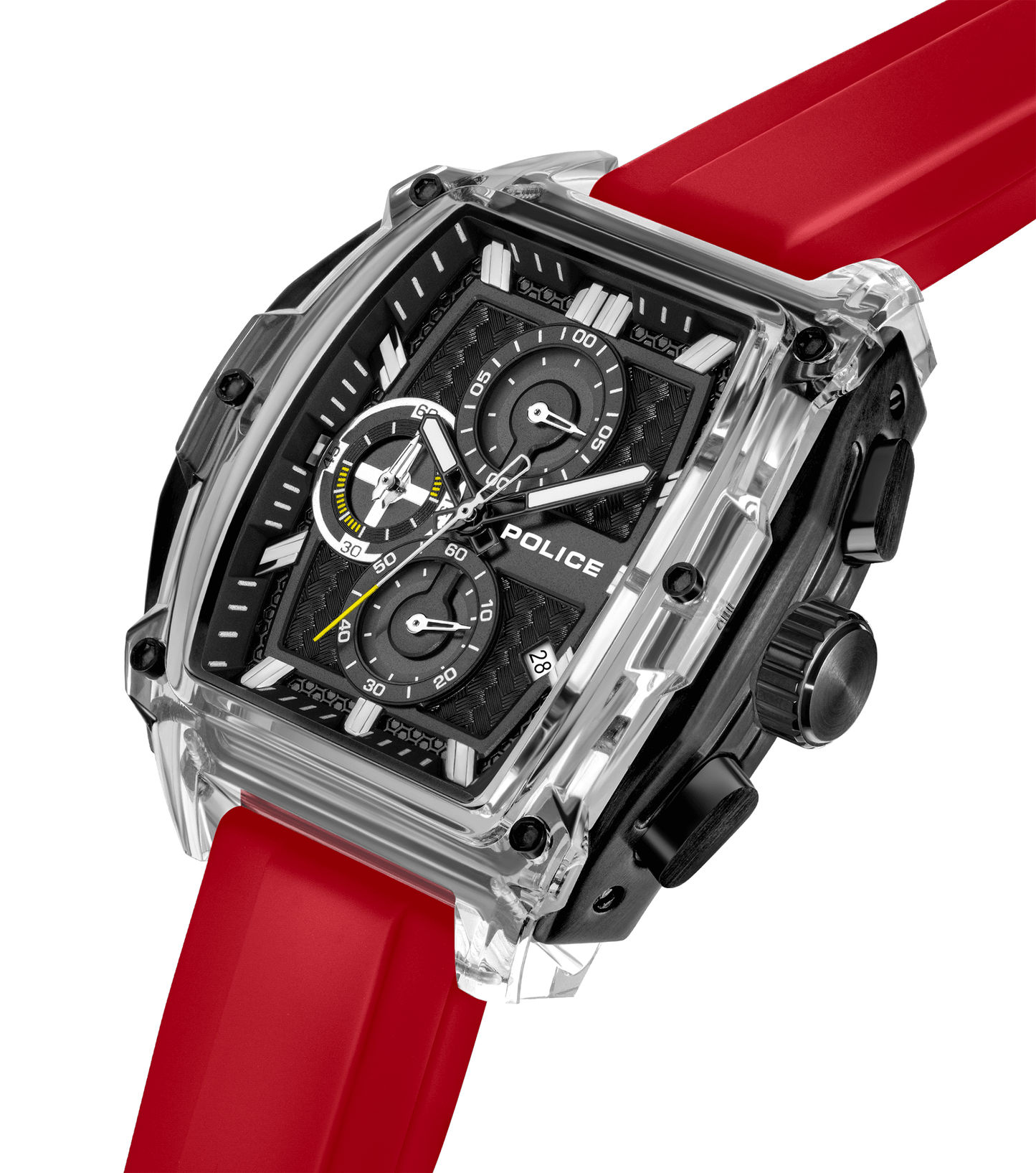 Police Clout Tank PEWGO00778X2 Herrenuhr Schwarz • Quarz-Chronograph • Set mit 4 Armbändern, Bild 9