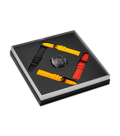 Police Clout Tank PEWGO00778X2 Herrenuhr Schwarz • Quarz-Chronograph • Set mit 4 Armbändern, Bild 16