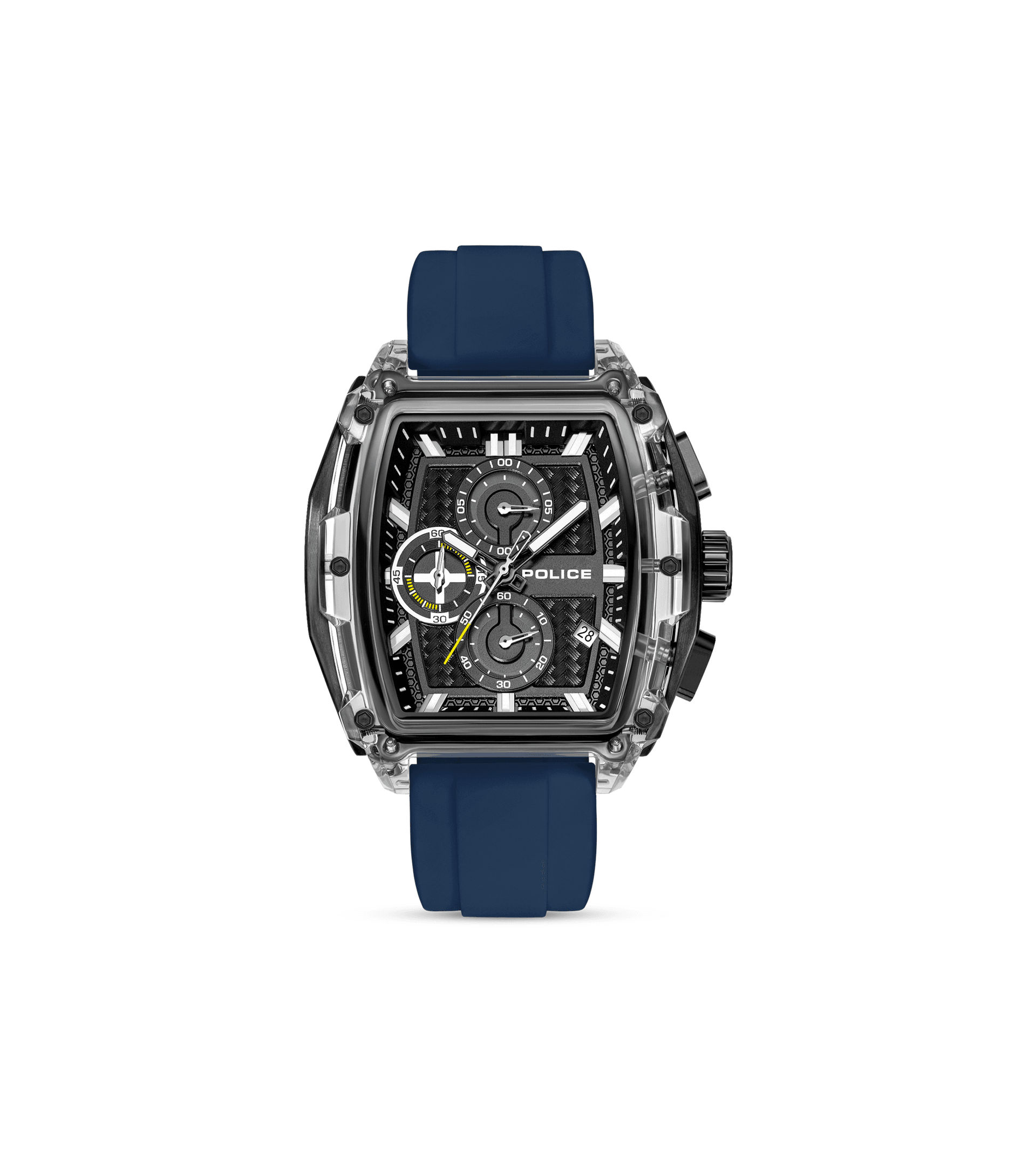 Police Clout Tank PEWGO00778X3 Herrenuhr Schwarz • Chronograph Set • 4 Wechselarmbänder, Bild 8