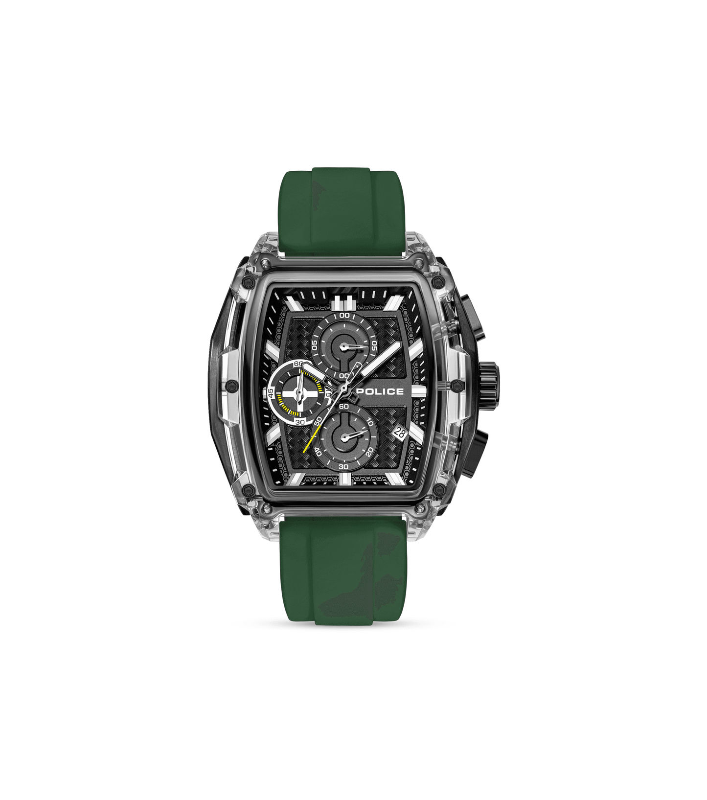 Police Clout Tank PEWGO00778X3 Herrenuhr Schwarz • Chronograph Set • 4 Wechselarmbänder, Bild 11