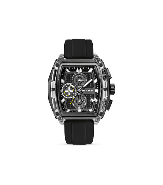 Police Clout Tank PEWGO00778X4 Herrenuhr Schwarz • Quarz-Chronograph • 8 Wechselarmbänder