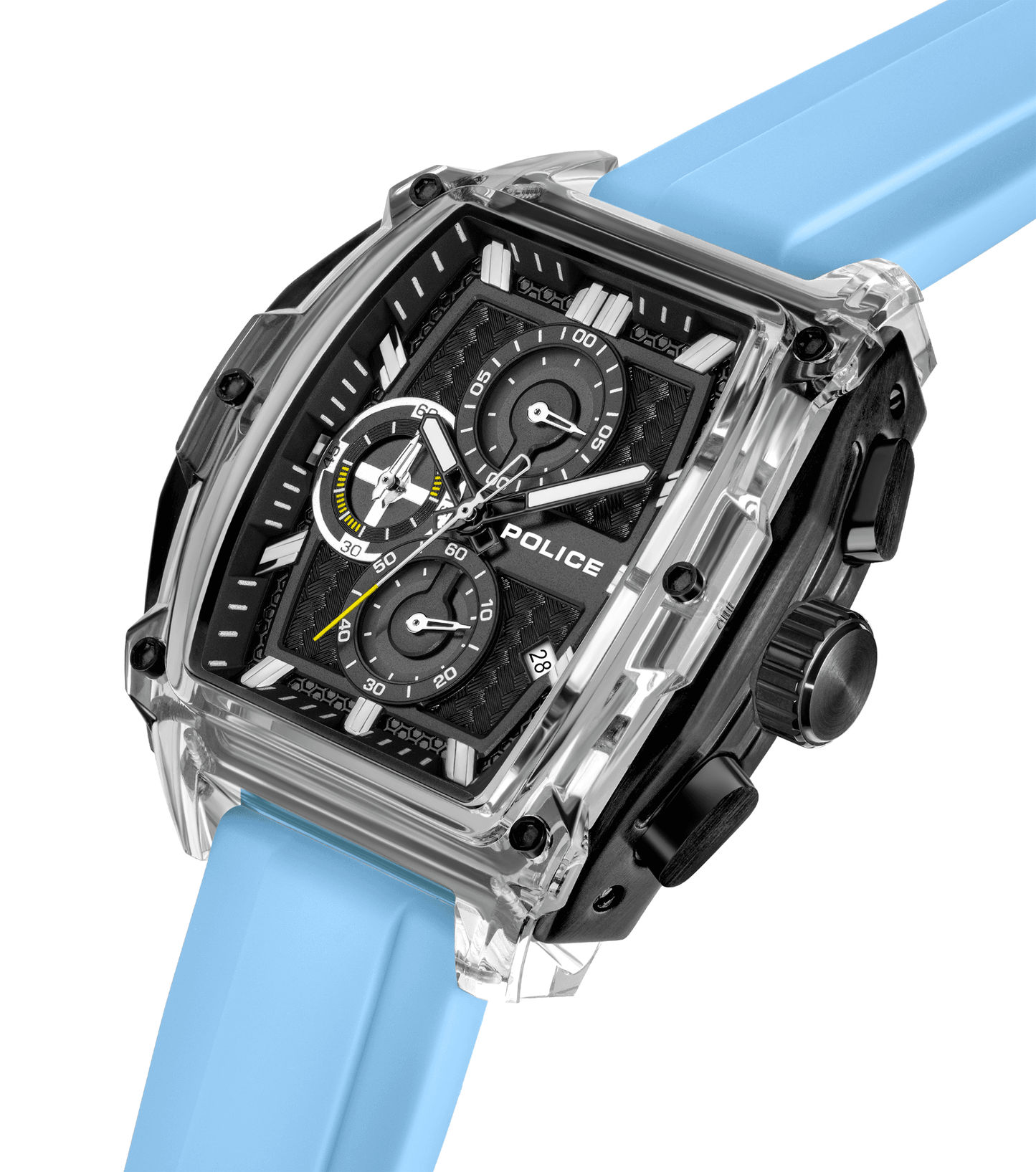Police Clout Tank PEWGO00778X4 Herrenuhr Schwarz • Quarz-Chronograph • 8 Wechselarmbänder, Bild 6