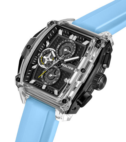 Police Clout Tank PEWGO00778X4 Herrenuhr Schwarz • Quarz-Chronograph • 8 Wechselarmbänder, Bild 6