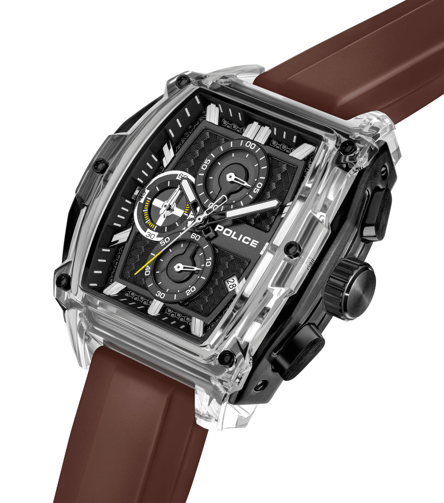 Police Clout Tank PEWGO00778X4 Herrenuhr Schwarz • Quarz-Chronograph • 8 Wechselarmbänder, Bild 9