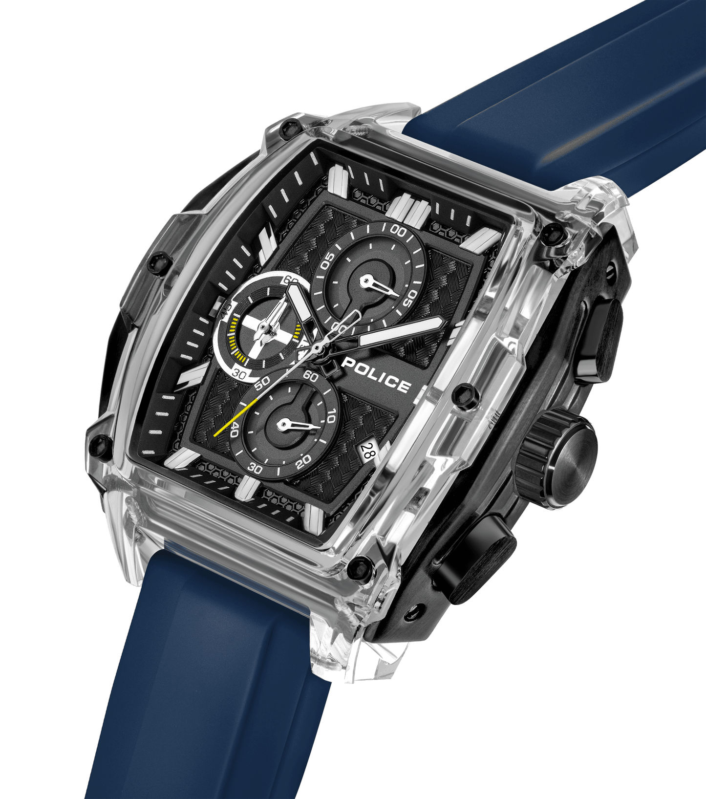 Police Clout Tank PEWGO00778X4 Herrenuhr Schwarz • Quarz-Chronograph • 8 Wechselarmbänder, Bild 12