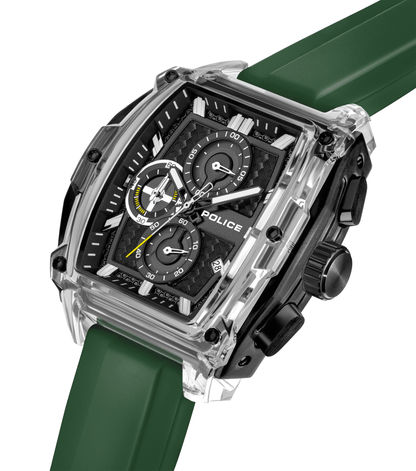 Police Clout Tank PEWGO00778X4 Herrenuhr Schwarz • Quarz-Chronograph • 8 Wechselarmbänder, Bild 15
