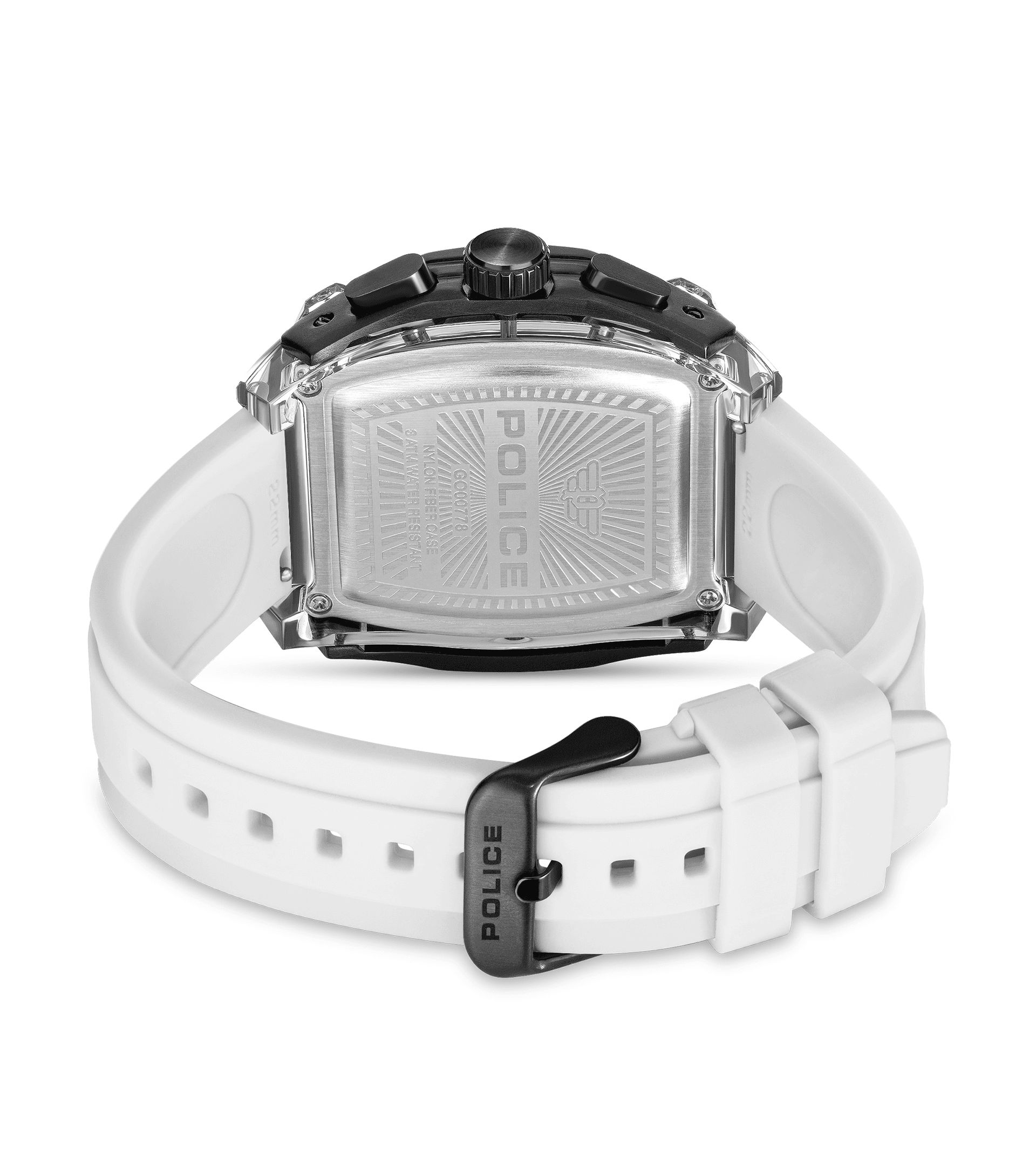 Police Clout Tank PEWGO00778X4 Herrenuhr Schwarz • Quarz-Chronograph • 8 Wechselarmbänder, Bild 25