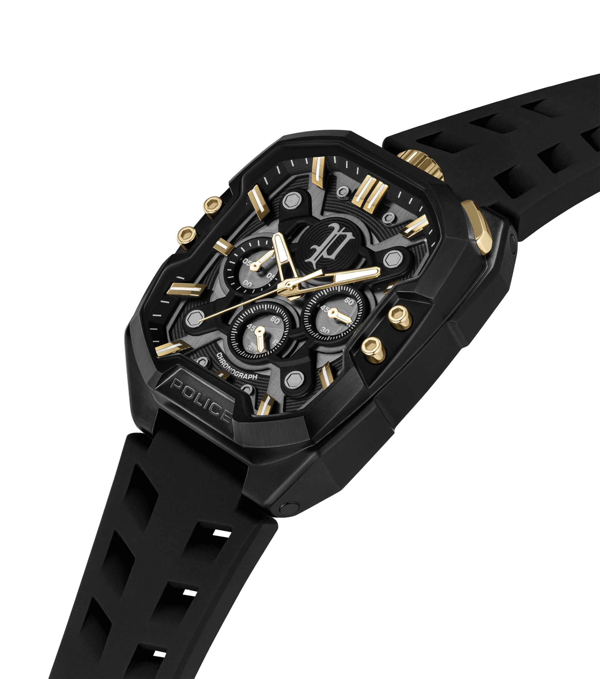 Police Bullhead PEWGO0092204-SET Herrenuhr Schwarz • Quarz-Chronograph • Mineralglas, Bild 2