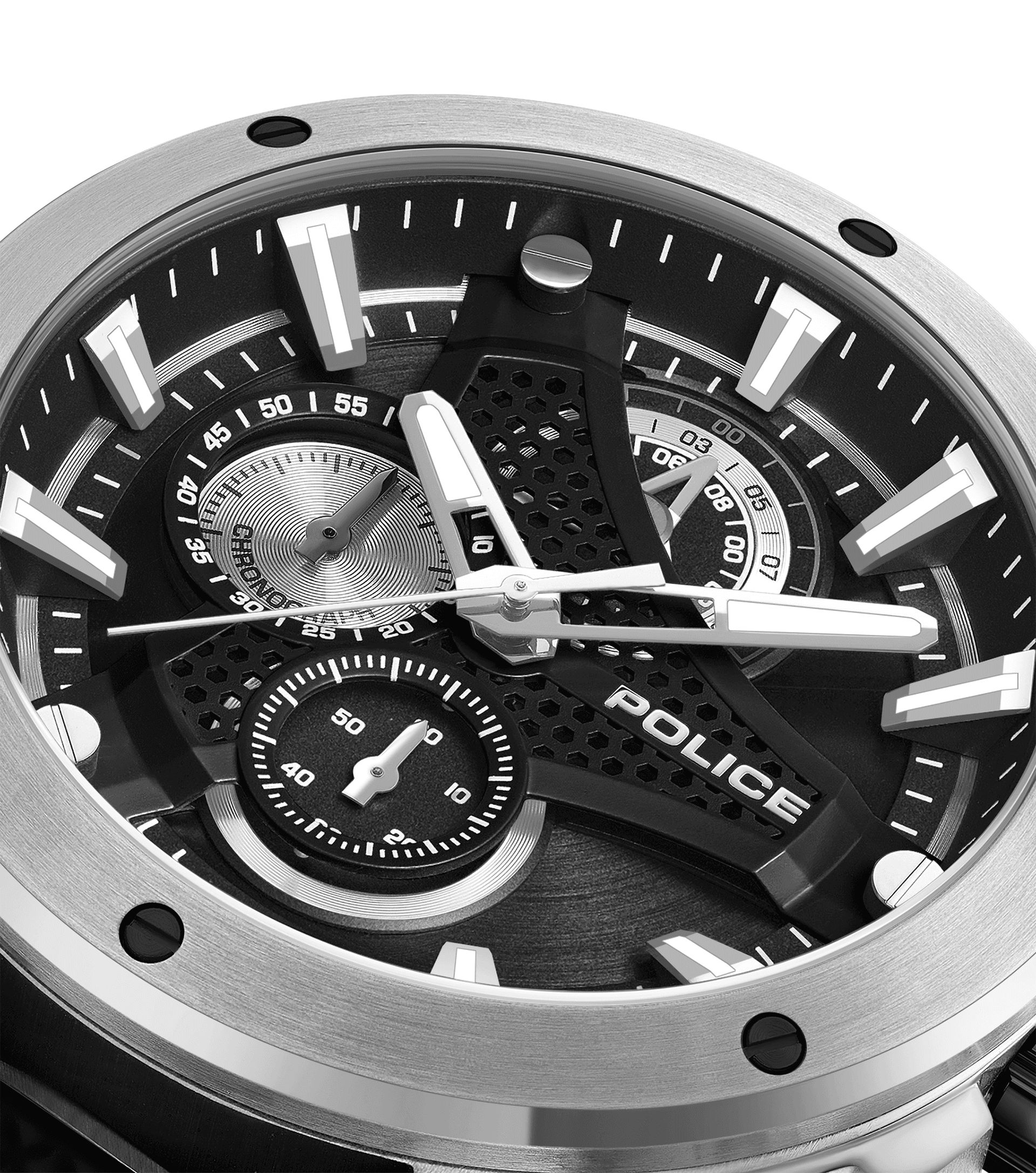 Police Wyvern PEWGO0093001 Herrenuhr Schwarz • Quarz-Chronograph • Edelstahlgehäuse, Bild 4