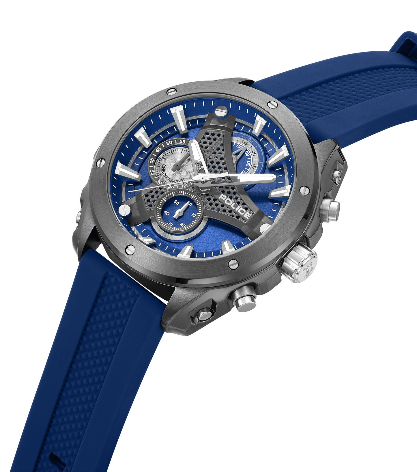 Police Wyvern PEWGO0093002 Herrenuhr Blau • Quarz-Chronograph • Edelstahlgehäuse, Bild 2