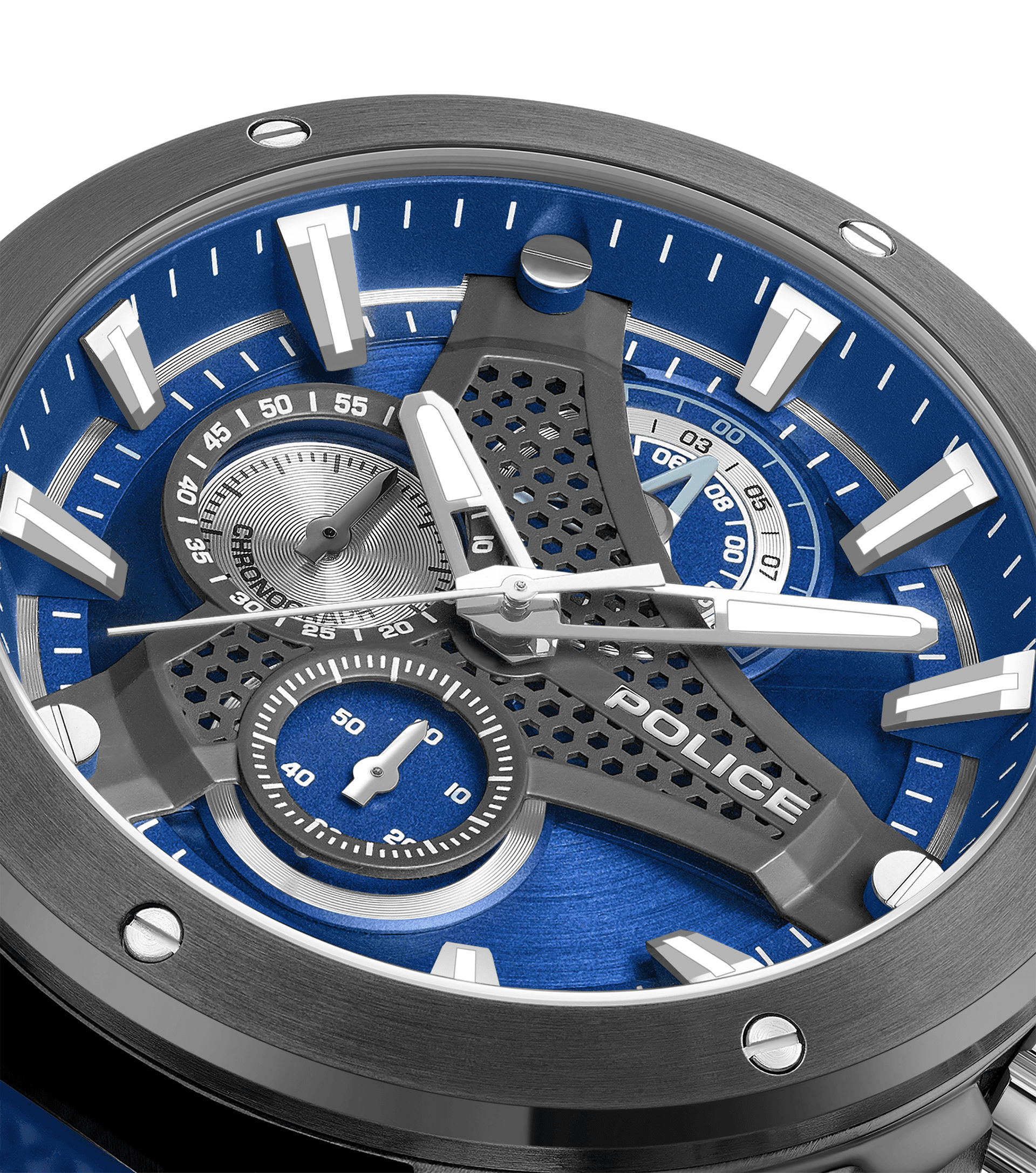 Police Wyvern PEWGO0093002 Herrenuhr Blau • Quarz-Chronograph • Edelstahlgehäuse, Bild 4