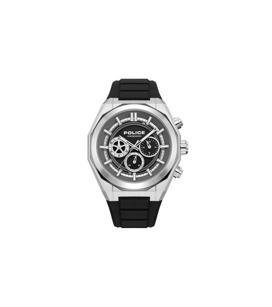 Police Steward PEWGO0093702 Herrenuhr Schwarz • Quarz-Chronograph • Silikonarmband
