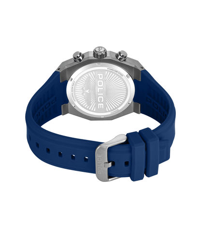 Police Steward PEWGO0093703 Herrenuhr Stahl/Blau • Chronograph • Silikonarmband, Bild 3