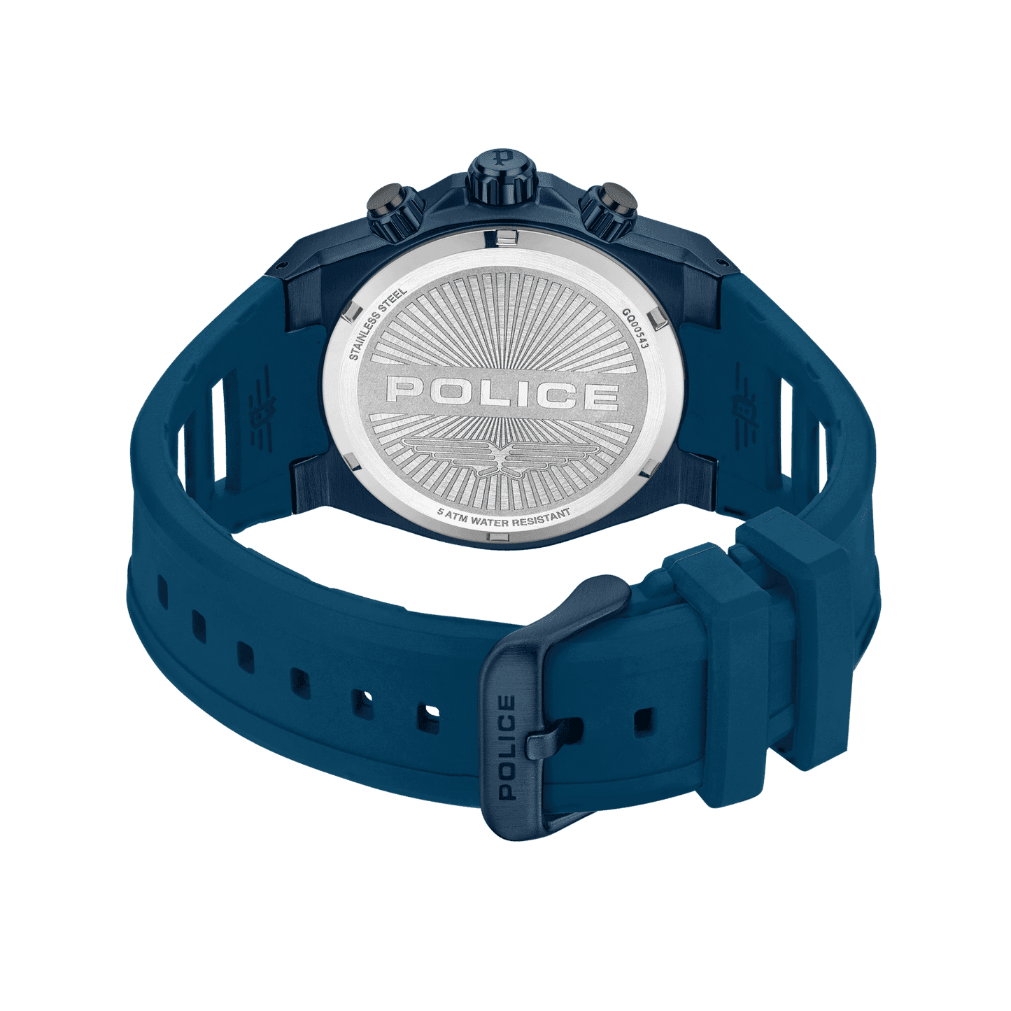 Police Sonic PEWGQ0054302 Herrenuhr Blau • Multifunktionswerk • Silikon-Armband, Bild 3