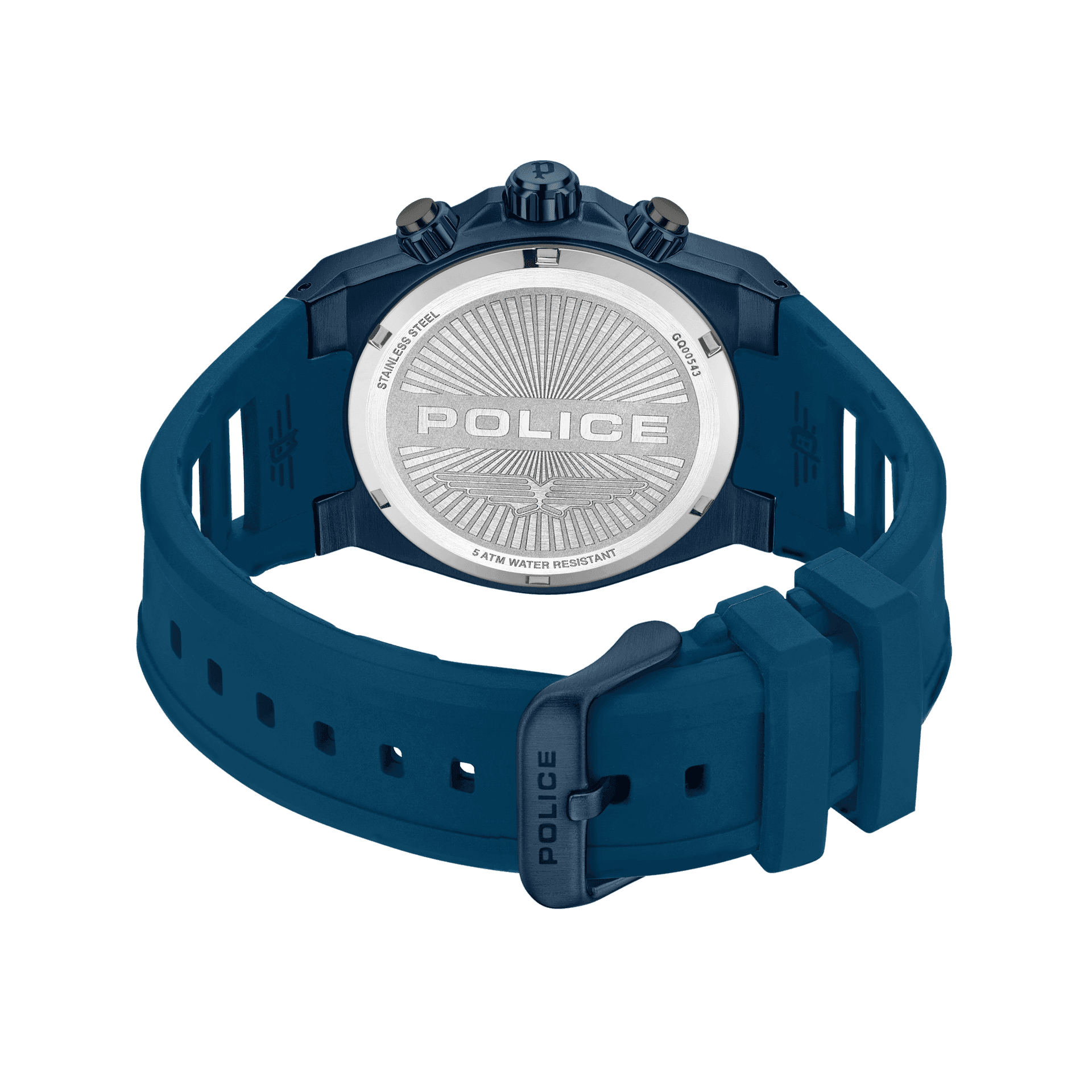 Police Sonic PEWGQ0054302 Herrenuhr Blau • Multifunktionswerk • Silikon-Armband, Bild 3