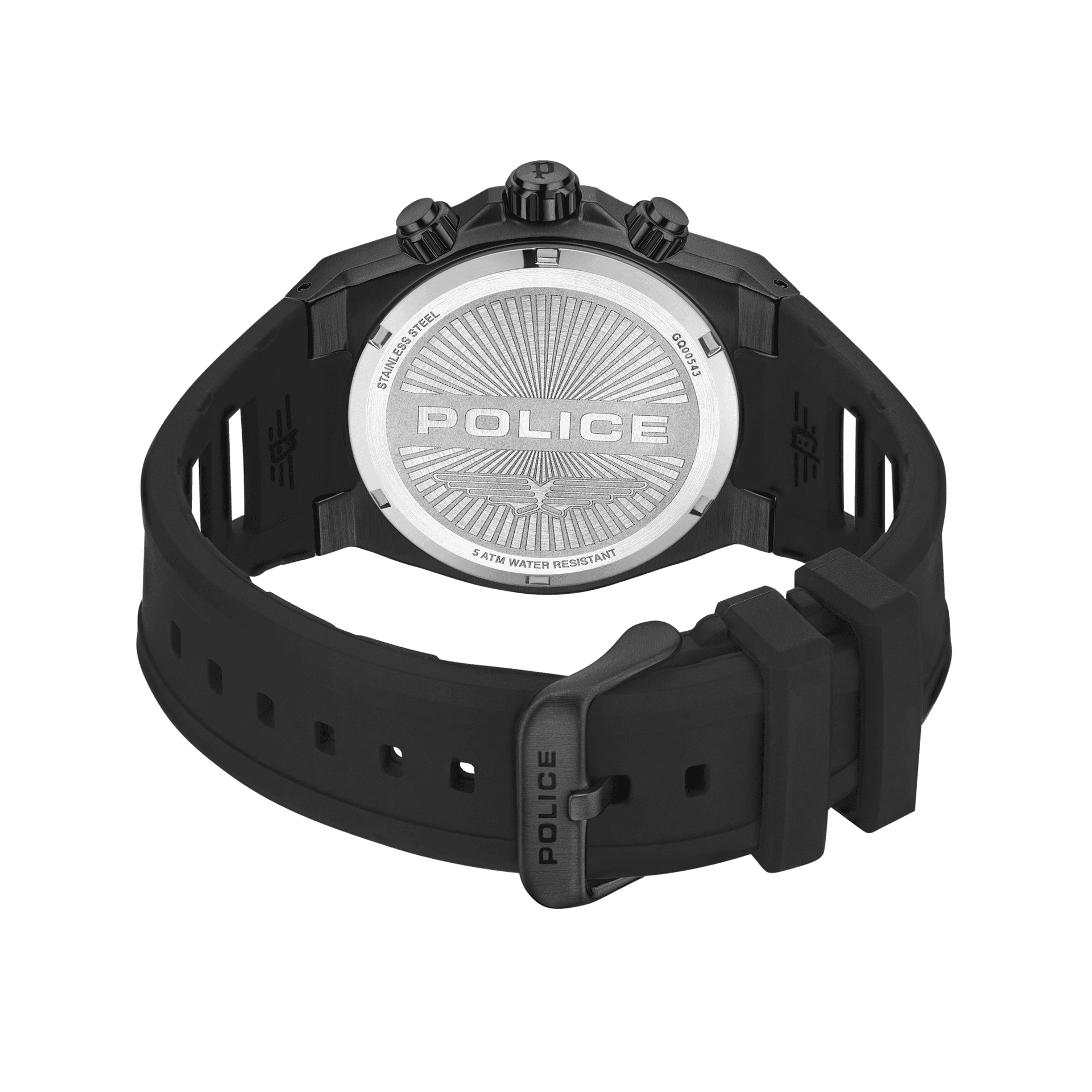 Police Sonic PEWGQ0054303 Herrenuhr Schwarz • Multifunktionswerk • Skelettiertes Zifferblatt, Bild 3