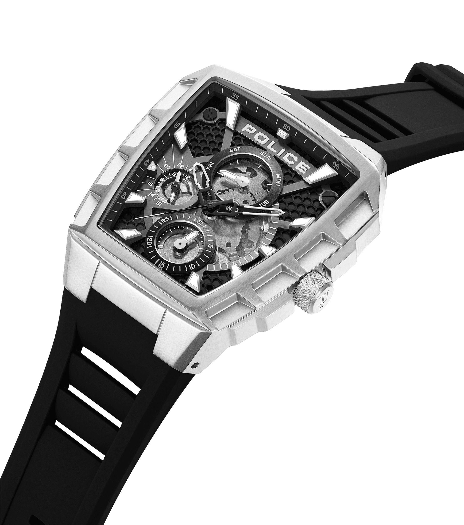 Police Tough Gear PEWGQ0056809 Herrenuhr Schwarz • Mineralglas • Multifunktionswerk, Bild 2