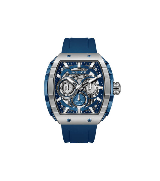 Police Flash PEWGQ0063002 Herrenuhr Blau • Multifunktions-Display • Industrielles Design