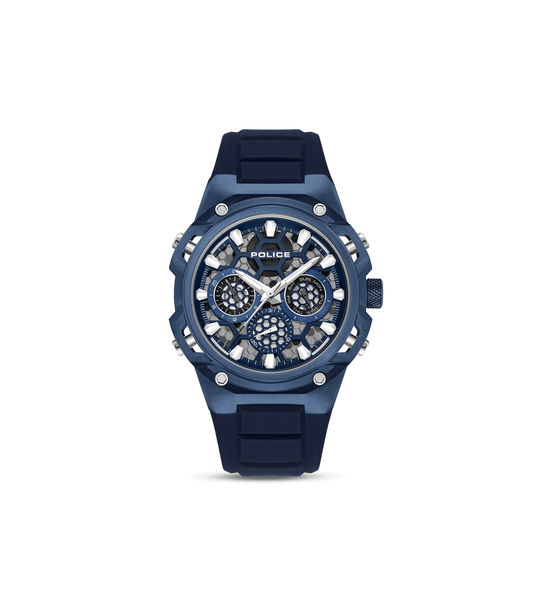 Police Challenger PEWGQ0071903 Herrenuhr Blau • Multifunktionswerk • Ionenbeschichtetes Gehäuse
