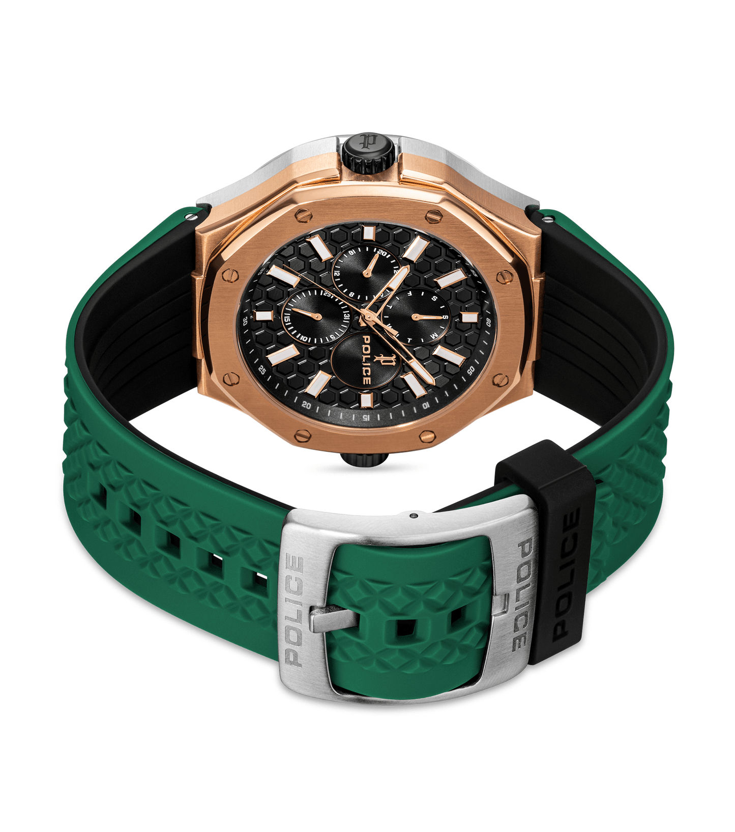 Police DUAL PEWGQ0081902 Herrenuhr Mehrfarbig • Zwei Zifferblätter • Roségold-IP-Beschichtung, Bild 3