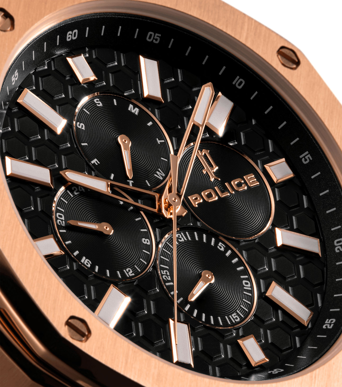 Police DUAL PEWGQ0081902 Herrenuhr Mehrfarbig • Zwei Zifferblätter • Roségold-IP-Beschichtung, Bild 8