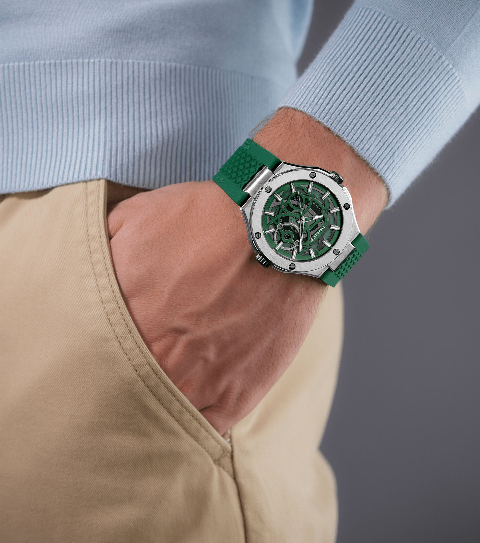 Police DUAL PEWGQ0081902 Herrenuhr Mehrfarbig • Zwei Zifferblätter • Roségold-IP-Beschichtung, Bild 12
