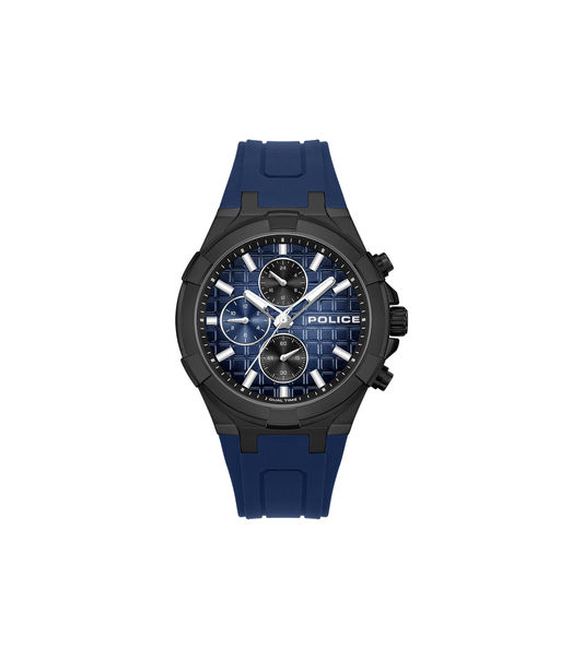 Police Guardian PEWGQ0082001 Herrenuhr Blau • Multifunktion • Silikonarmband