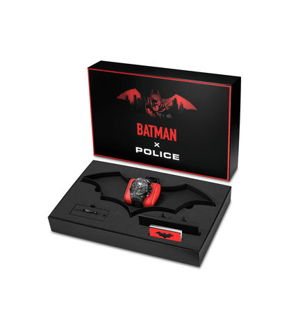 Police Crusader PEWGQ0089901-SET Herrenuhr Schwarz • Batman Multifunction-Chronograph • Silikonarmband, Bild 10