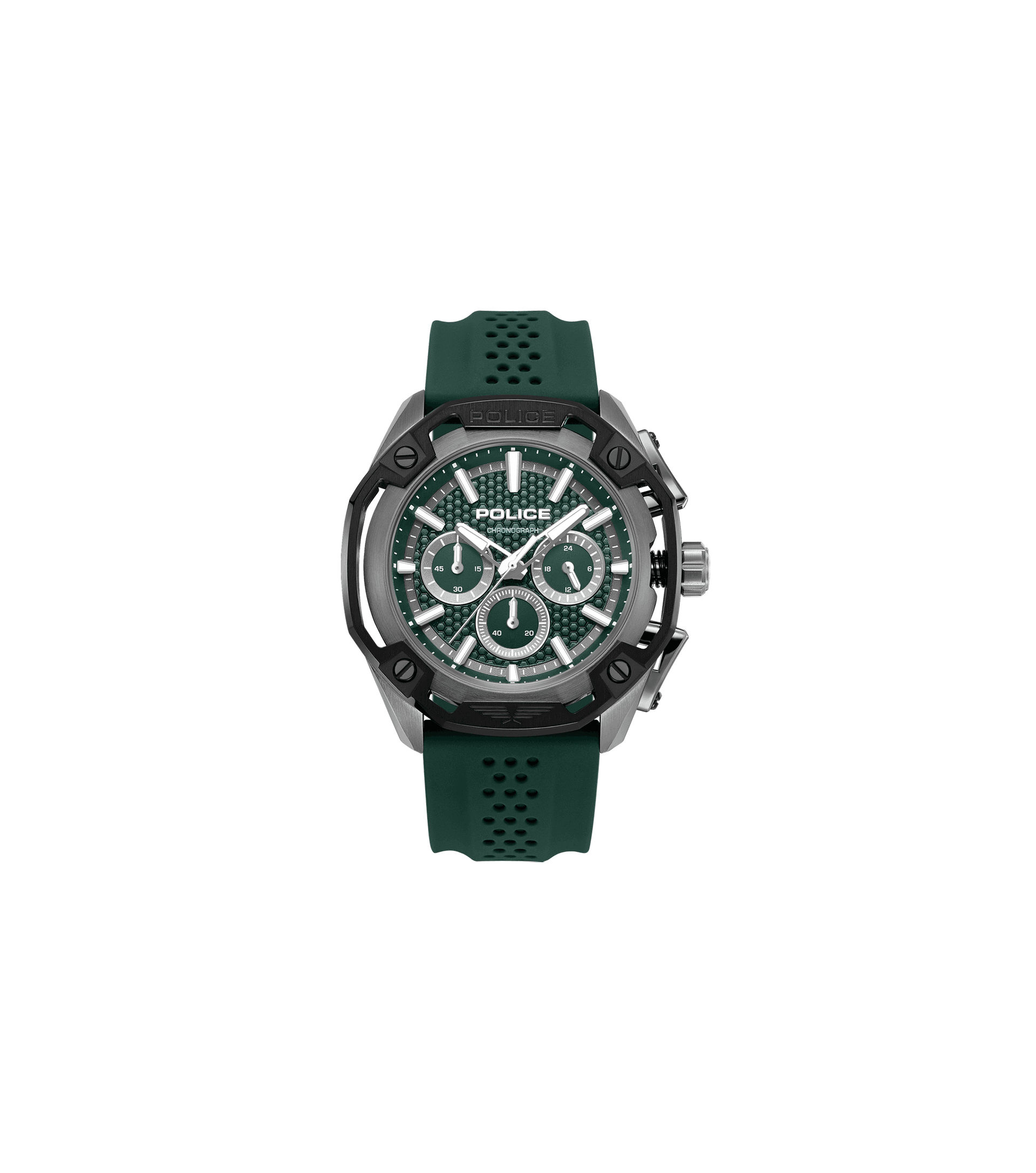 Police Centurian PEWGQ0093202 Herrenuhr Grün • Quarz-Chronograph • 5 ATM Wasserdicht