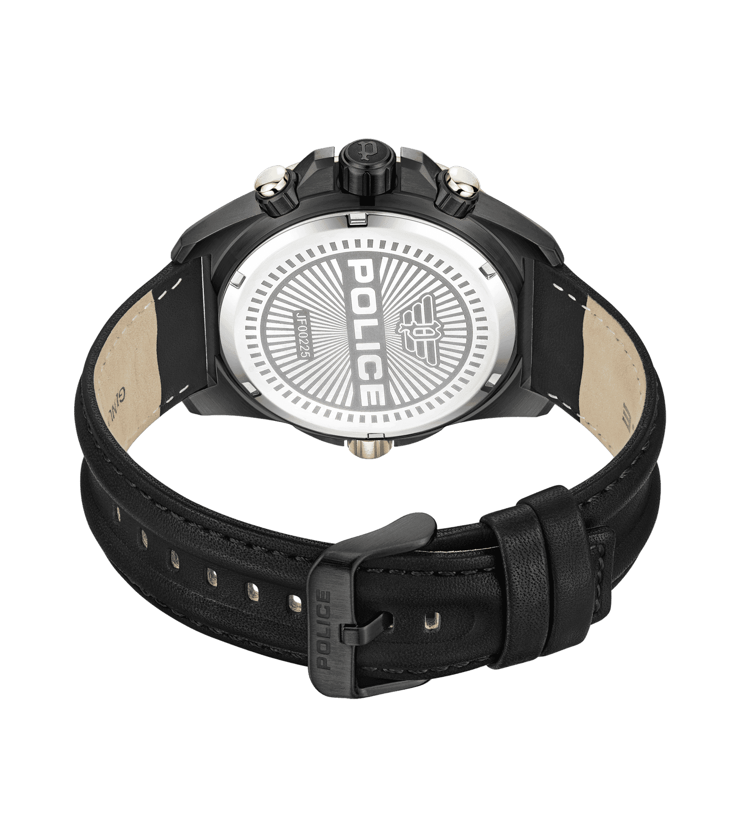 Police Electrical PEWJF0022501 Herrenuhr Schwarz • Multifunktionswerk • Lederarmband, Bild 3