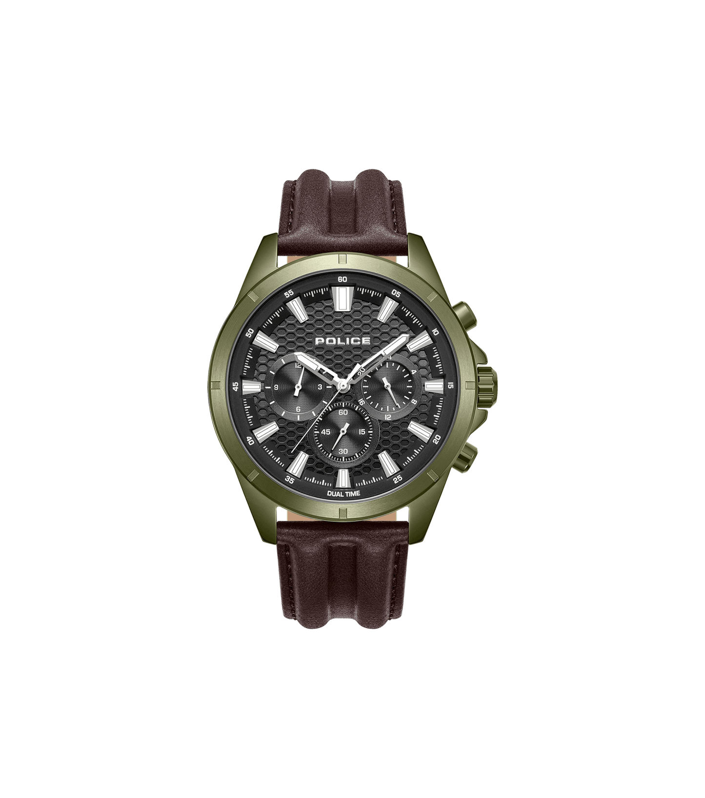 Police Malawi PEWJF2204114 Herren • Multifunktions-Chronograph • Grünes IP-Gehäuse